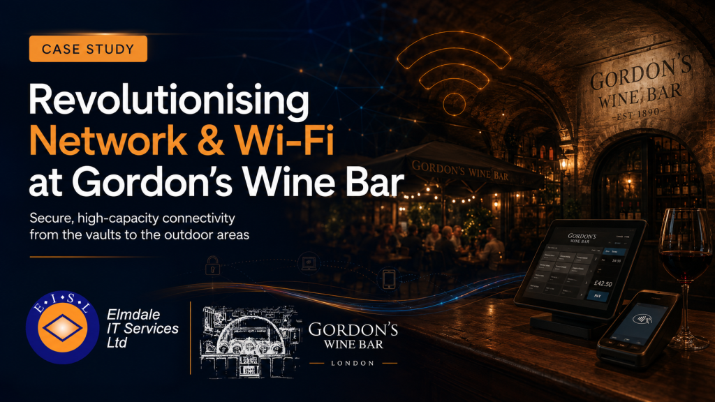 hospitality tech solutions - Gordons wine bar, wifi and connectivity case study