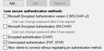 NPS RADIUS attributes section showing standard attributes.